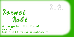 kornel nobl business card